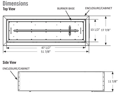 linearpatioflamespecs