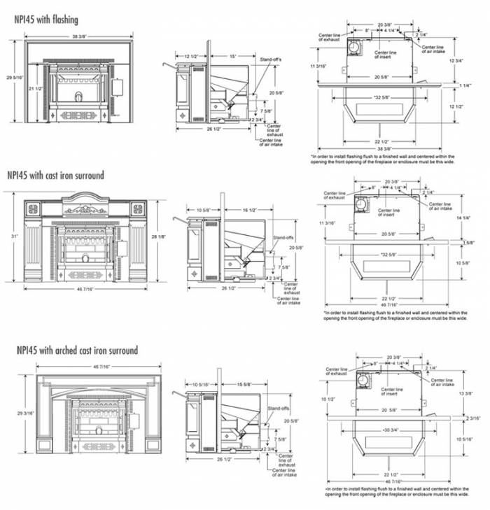 Napoleon Eco Pellet Insert Napoleon NPI45 Pellet Fireplace Insert