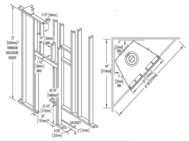 framing and location diagram of Napoleon Park Avenue GD82NT-PA