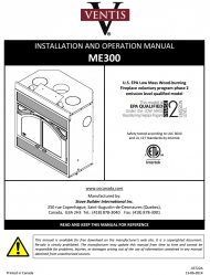 Ventis ME300 installation and operation manual