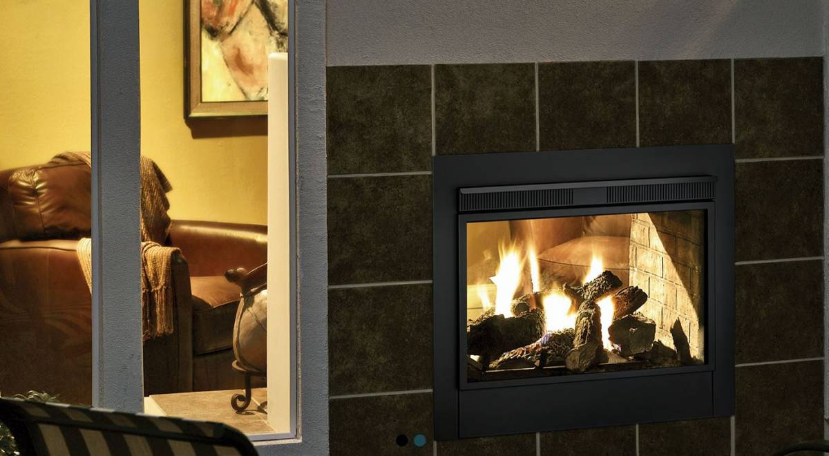 Outdoor Lifestyles Twilight II Indoor Outdoor Seethrough Fireplace