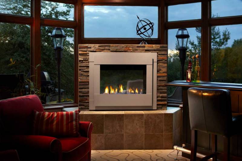 Outdoor Lifestyles Twilight Modern Indoor-Outdoor Fireplace - See ...
