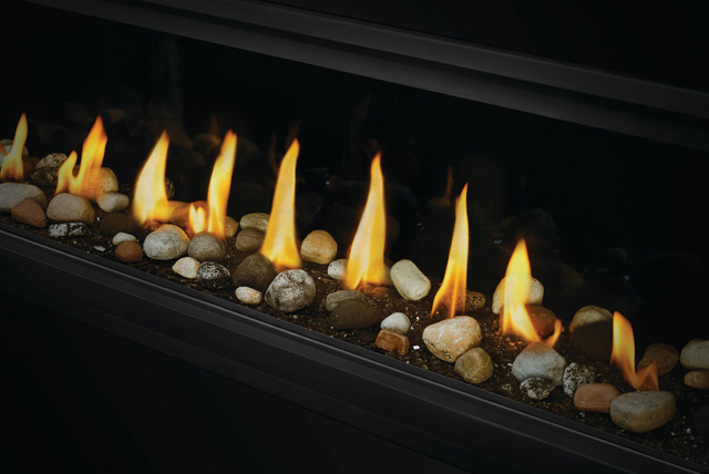 Mineral Rocks on Glass Embers in Vector Linear