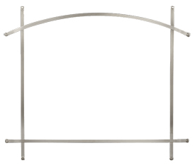 Optional Arched Iron Elements in Satin Nickel that fit on Whitney Front