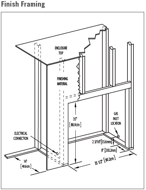 Napoleon Ascent X 36 GX36 Finish Framing Diagram