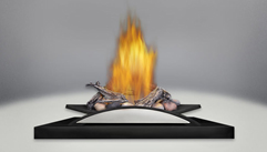 Driftwood Log and Rock Media (shown in Fire Cradle)