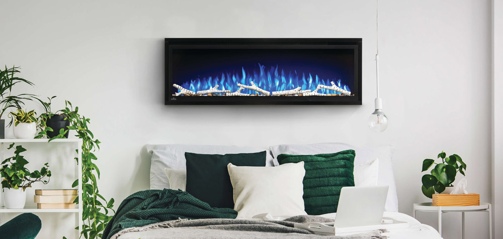 Image of Napoleon Entice 50 Electric Fireplace in bedroom