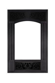 Image of Traditional Hammertone Pewter Surround with Safety Barrier FK19PWSB for Napoleon Vittoria gas fireplace