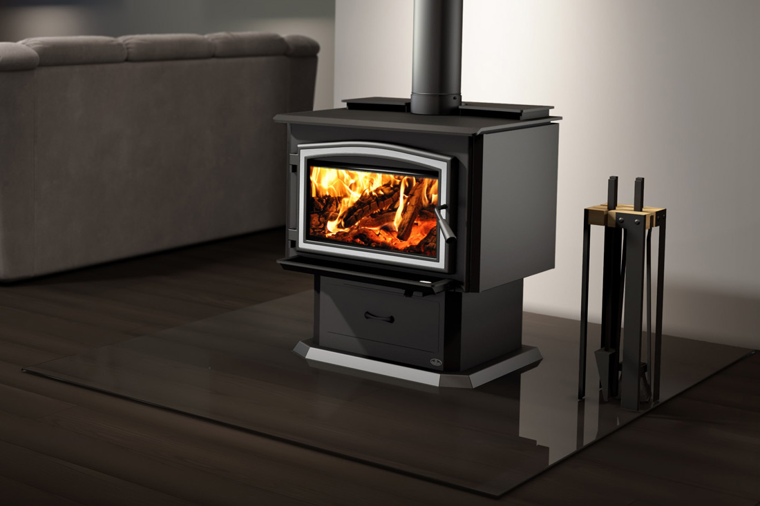 Osburn 3500 wood stove installed in home