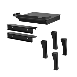 Osburn black cast iron structural (straight) leg kit with ash drawer
