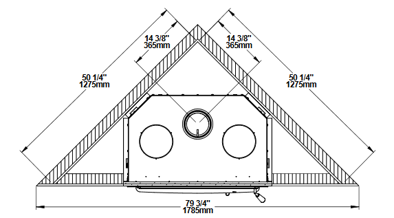 Ventis HE250R corner installation diagram