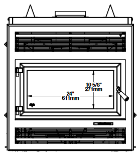 Ventis HE250R front dimensions diagram