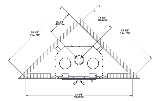 Ventis HE325 corner installation diagram