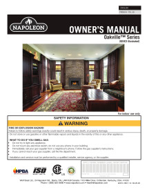 Napoleon Oakville owner's manual and additional information
