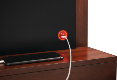 feld USB charging light red