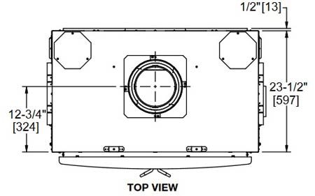 Top view dimensions diagram