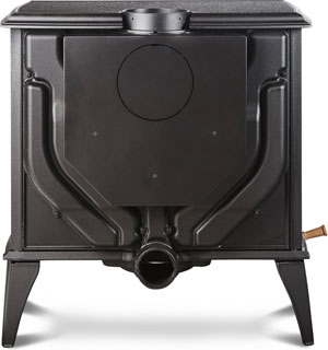 Back side of Lynwood wood stove