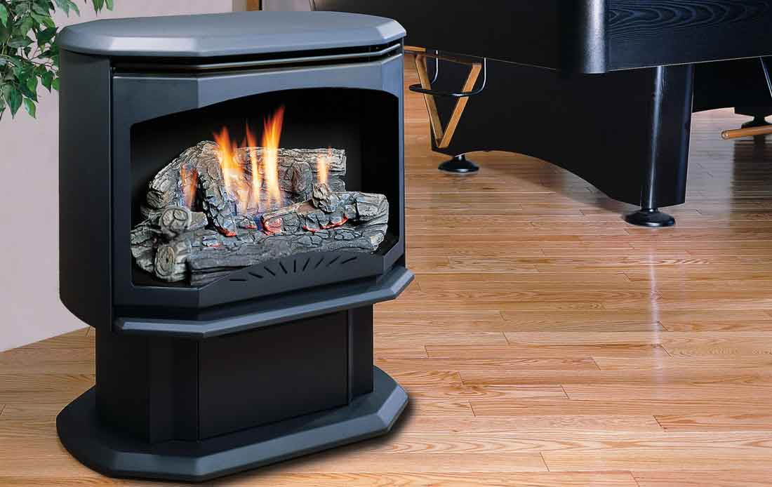 Kingsman FVF350 Freestanding Vent Free Gas Stove Fireplacepro