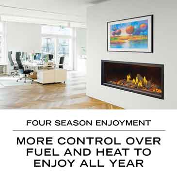 Four season enjoyment: more control over fuel and heat to enjoy all year